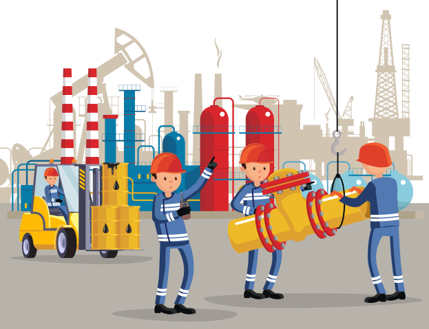 Gas engineers switching industrial gas supply safely