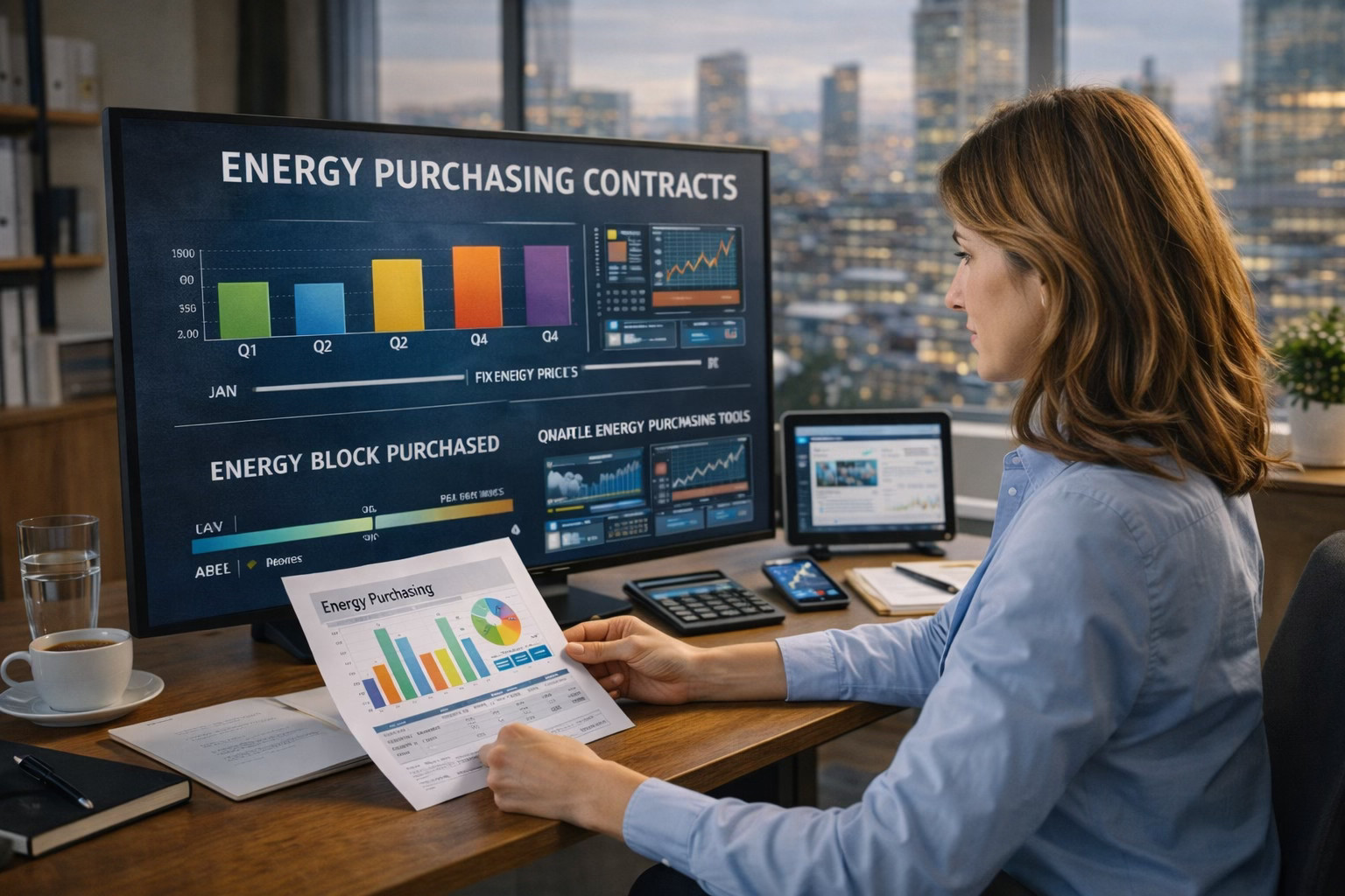 Variable rate energy contract dashboard