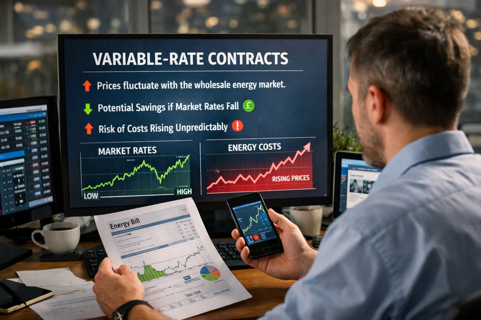 Flexible energy purchasing dashboard