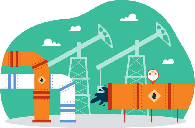 Gas pipelines and industrial infrastructure helping businesses save on gas costs